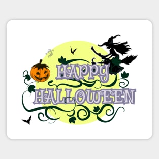 Cute cartoon Happy Halloween.Trick or Treat. Magnet